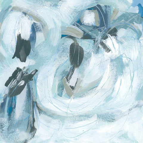 Fluid Receptor IV White Modern Wood Framed Art Print with Double Matting by Vess, June Erica