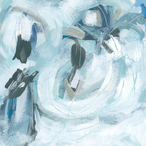 Fluid Receptor IV Black Modern Wood Framed Art Print by Vess, June Erica