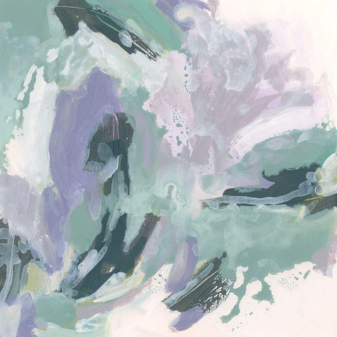 Marbled Periwinkle IV Gold Ornate Wood Framed Art Print with Double Matting by Vess, June Erica