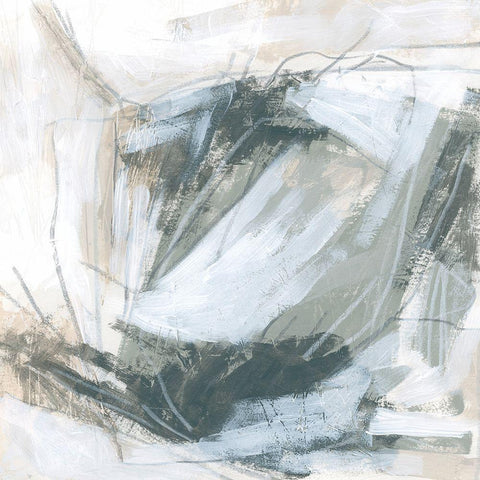 Neutral Swath I Black Modern Wood Framed Art Print by Vess, June Erica