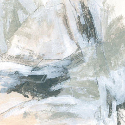 Neutral Swath III White Modern Wood Framed Art Print with Double Matting by Vess, June Erica