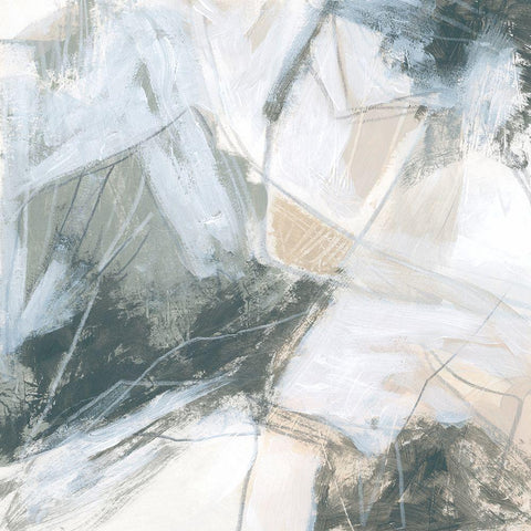 Neutral Swath IV White Modern Wood Framed Art Print with Double Matting by Vess, June Erica