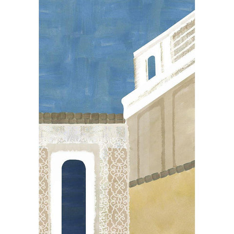 Azul Luz II White Modern Wood Framed Art Print by Kouta, Flora