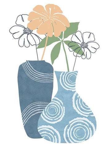 Setting the Table II White Modern Wood Framed Art Print with Double Matting by Holman, Nicholas