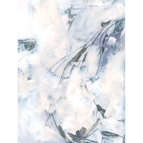 Lavender Frost II Black Modern Wood Framed Art Print with Double Matting by Vess, June Erica