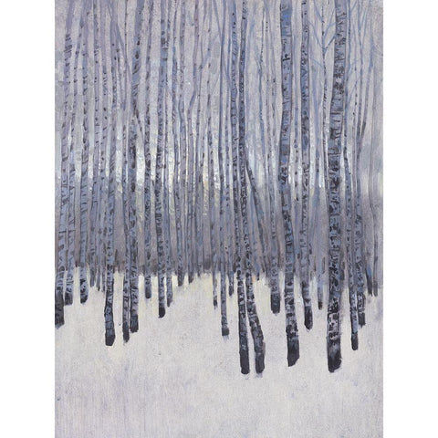 Bare Trees in Winter I Black Modern Wood Framed Art Print with Double Matting by OToole, Tim