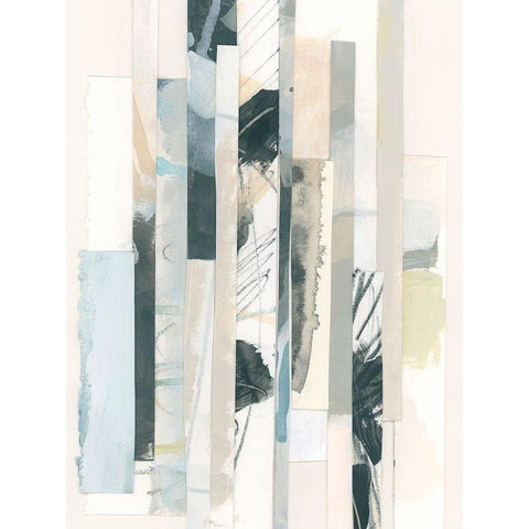 Paper Strata II Black Modern Wood Framed Art Print with Double Matting by Vess, June Erica