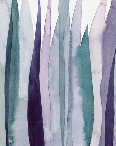 Amethyst Scales Triptych II Black Ornate Wood Framed Art Print with Double Matting by Popp, Grace