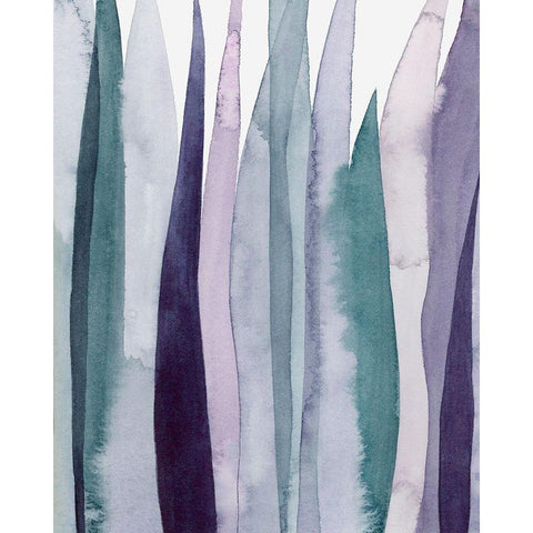 Amethyst Scales Triptych II Black Modern Wood Framed Art Print by Popp, Grace