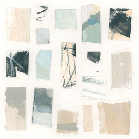 Paper Palette II Black Modern Wood Framed Art Print by Vess, June Erica