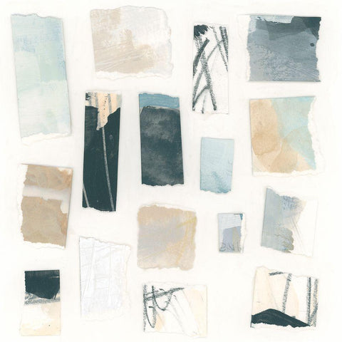 Paper Palette III White Modern Wood Framed Art Print with Double Matting by Vess, June Erica