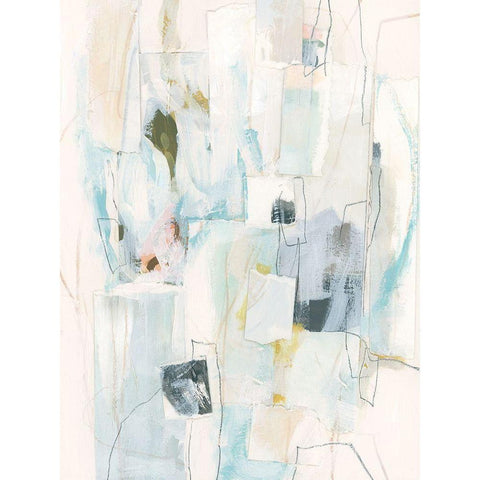 Scrap Line I White Modern Wood Framed Art Print by Vess, June Erica