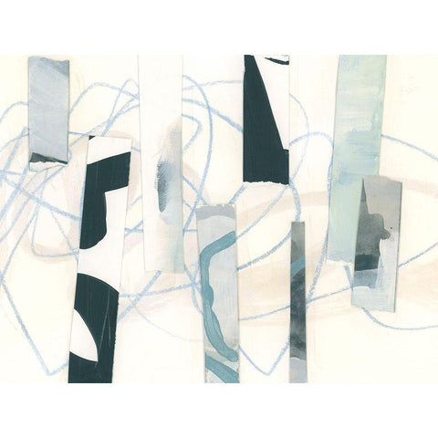 Ice Twine I Black Modern Wood Framed Art Print by Vess, June Erica