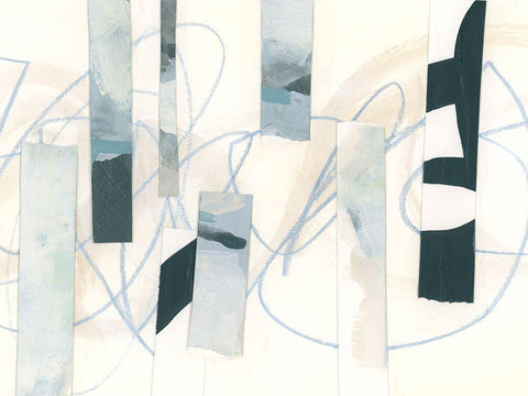 Ice Twine II Black Ornate Wood Framed Art Print with Double Matting by Vess, June Erica