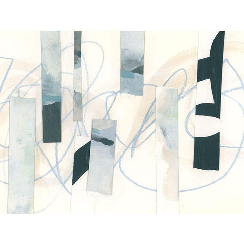 Ice Twine II Black Modern Wood Framed Art Print by Vess, June Erica