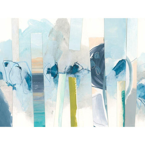 Liquid Strata I White Modern Wood Framed Art Print by Vess, June Erica