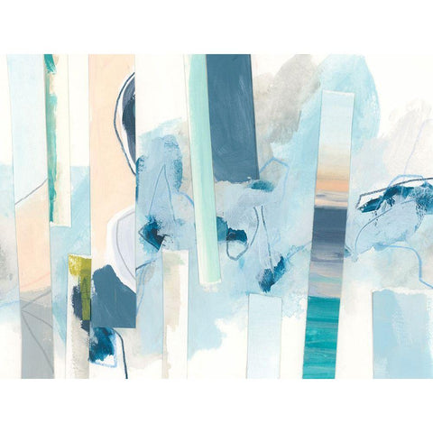 Liquid Strata II White Modern Wood Framed Art Print by Vess, June Erica