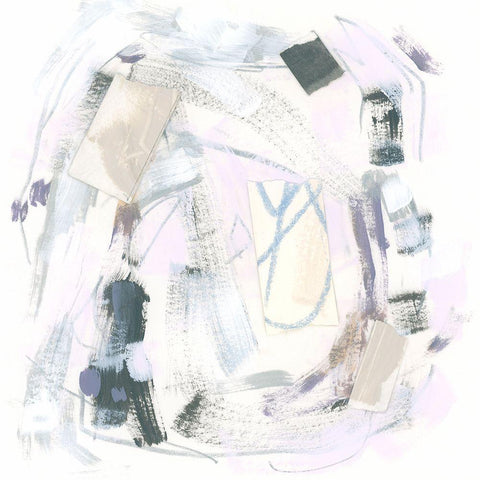 Periwinkle Constellation III Gold Ornate Wood Framed Art Print with Double Matting by Vess, June Erica