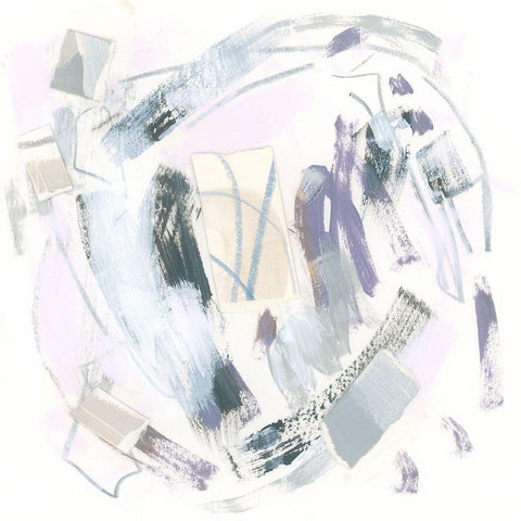 Periwinkle Constellation IV White Modern Wood Framed Art Print by Vess, June Erica