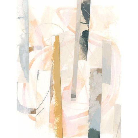 Melon Litmus I Black Modern Wood Framed Art Print by Vess, June Erica