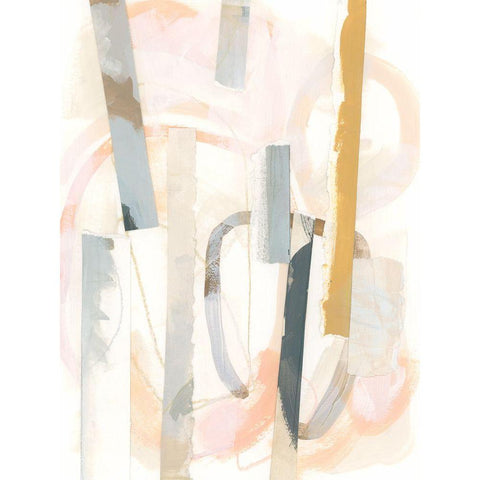 Melon Litmus IV Black Modern Wood Framed Art Print by Vess, June Erica