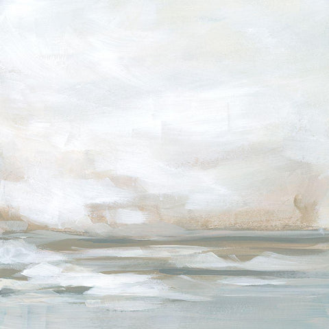 Neutral Surfline II White Modern Wood Framed Art Print with Double Matting by Vess, June Erica