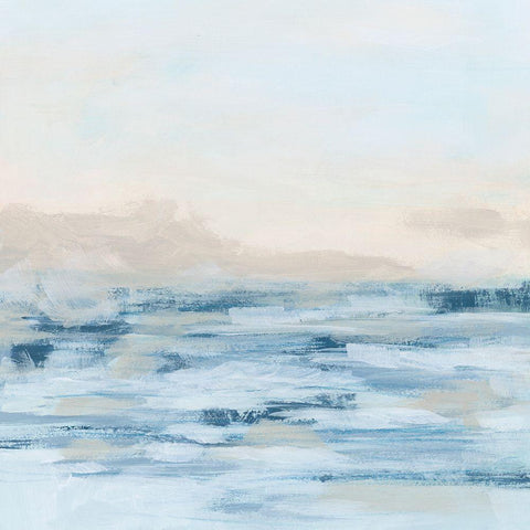 Distant Tides II Black Ornate Wood Framed Art Print with Double Matting by Vess, June Erica