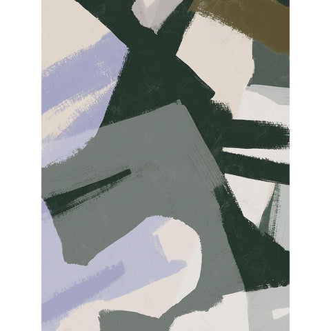 Custom Interlocking Rhythm II White Modern Wood Framed Art Print by Vess, June Erica