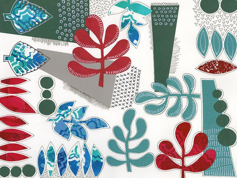 Modan I Black Ornate Wood Framed Art Print with Double Matting by Moore, Regina