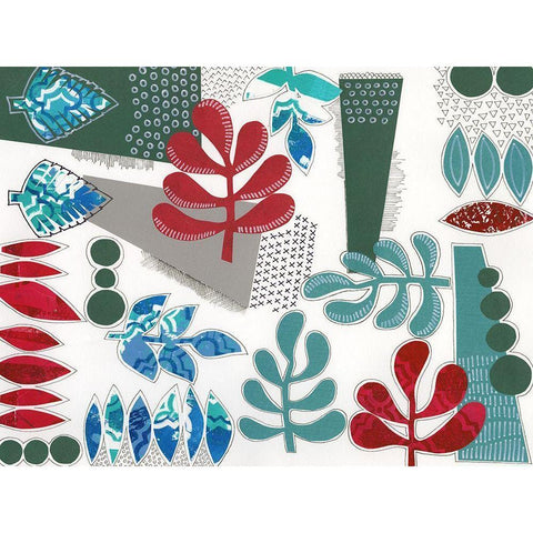 Modan I Black Modern Wood Framed Art Print with Double Matting by Moore, Regina