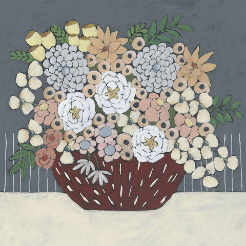 Flowers For You II Black Ornate Wood Framed Art Print with Double Matting by Moore, Regina