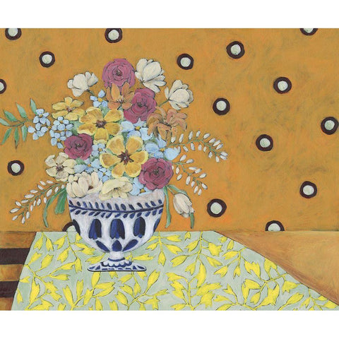 Flowerscape I Black Modern Wood Framed Art Print with Double Matting by Moore, Regina