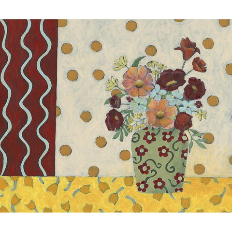 Flowerscape II Gold Ornate Wood Framed Art Print with Double Matting by Moore, Regina