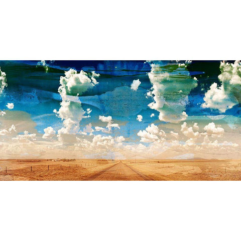 Country Road White Modern Wood Framed Art Print by Jasper, Sisa