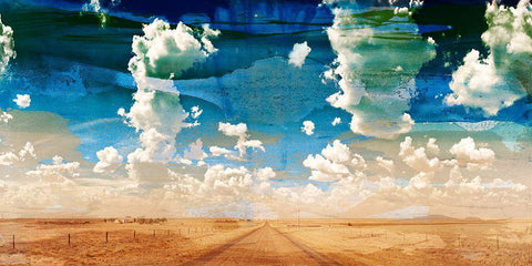 Country Road Black Ornate Wood Framed Art Print with Double Matting by Jasper, Sisa