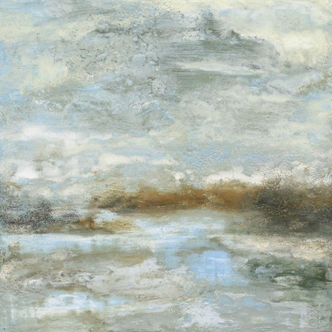 Oceana II White Modern Wood Framed Art Print with Double Matting by Gordon, Sharon