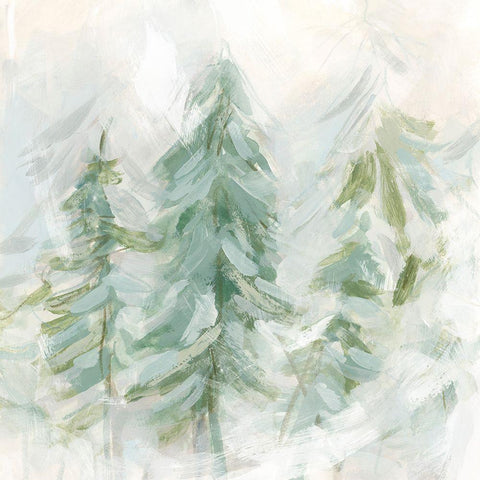 Winter Grove II Black Modern Wood Framed Art Print with Double Matting by Vess, June Erica