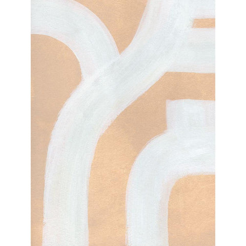 Neutral Winding Paths I Black Modern Wood Framed Art Print with Double Matting by Green, Jacob
