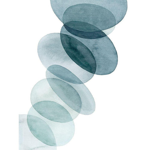 Blue Ascension II Black Modern Wood Framed Art Print with Double Matting by Popp, Grace