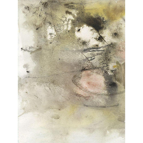 Soft Inspiration I Black Modern Wood Framed Art Print with Double Matting by Combs, Joyce