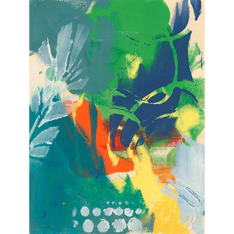 Tropical Graphics II White Modern Wood Framed Art Print by Combs, Joyce