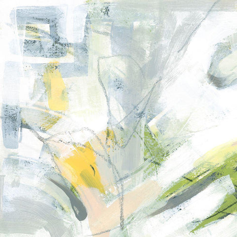 Spring Circuit II Black Modern Wood Framed Art Print by Vess, June Erica