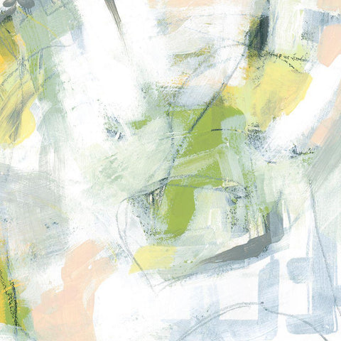 Spring Circuit III White Modern Wood Framed Art Print by Vess, June Erica