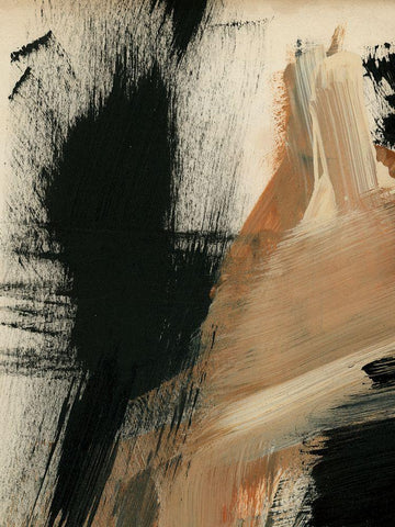 Baked Paintstrokes I Black Ornate Wood Framed Art Print with Double Matting by Parker, Jennifer Paxton