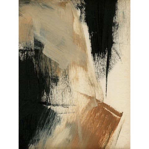 Baked Paintstrokes V Black Modern Wood Framed Art Print by Parker, Jennifer Paxton