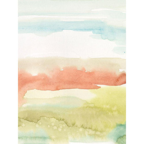 Blushing Sunrise II White Modern Wood Framed Art Print by Longley, Alicia