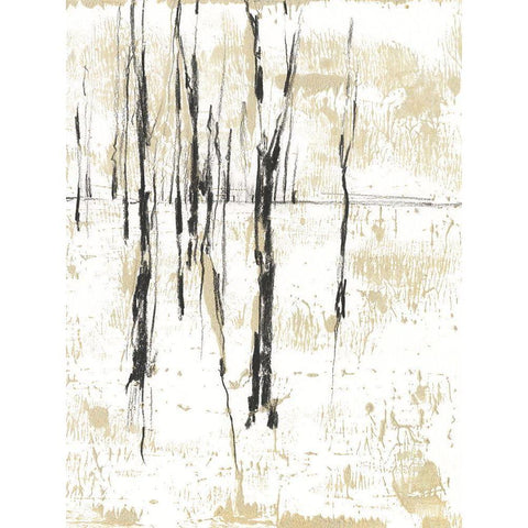 Gilded Forest I Black Modern Wood Framed Art Print with Double Matting by Harper, Ethan