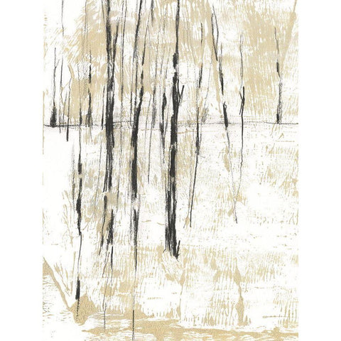 Gilded Forest II Black Modern Wood Framed Art Print with Double Matting by Harper, Ethan