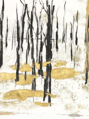 Gilded Winter I White Modern Wood Framed Art Print with Double Matting by Harper, Ethan