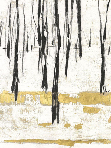 Gilded Winter II White Modern Wood Framed Art Print with Double Matting by Harper, Ethan